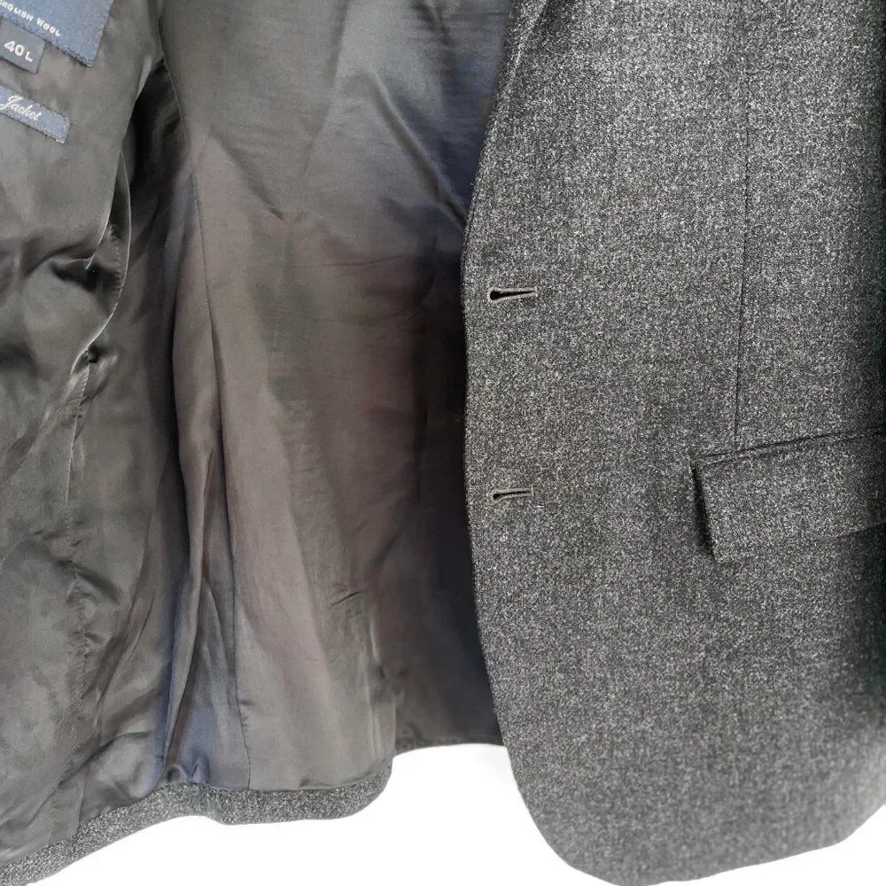 J. Crew Suit Jacket in Moon English Wool Men's 40L